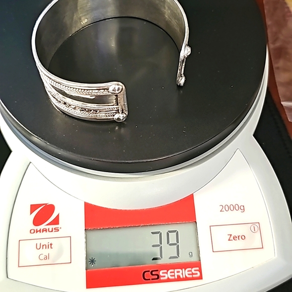 Sterling Silver Wide Cuff Bracelet Heavy! 39 Grams! - Picture 11 of 11